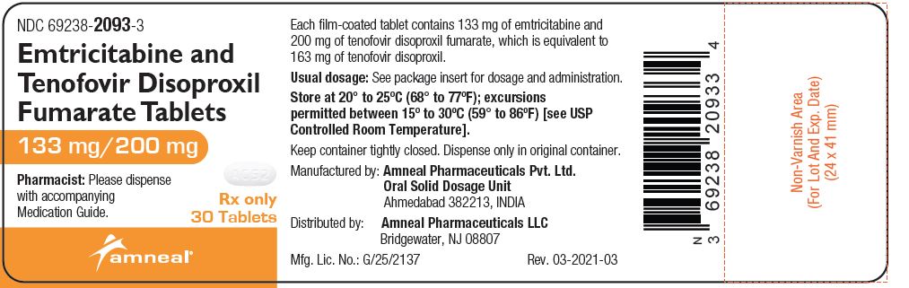 Rx Item-Rx Item-Emtricitabine-Tenofovir 133-200 Mg Tab 30 By Amneal Pharmaceutic