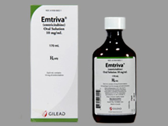 Rx Item-Emtriva Oral Emtricitabine  170 ML SOL-Keep Refrigerated - by Gilead Sciences USA 