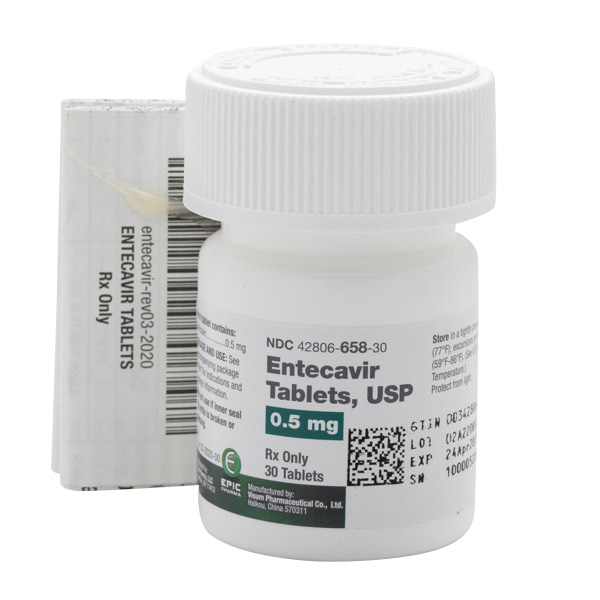 Rx Item-Entecavir 0.5 Mg Tab 30 By Epic Pharma USA Gen Baraclude