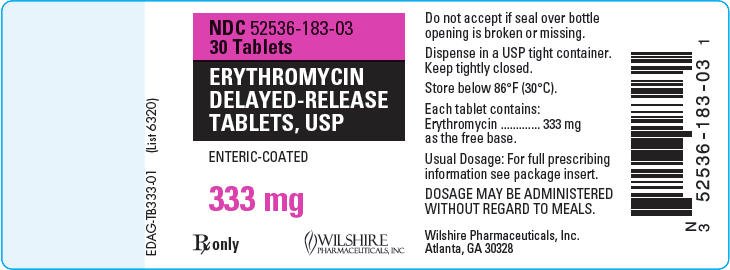 Rx Item-Erythromycin 333 Mg Tab 30 By Wilshire Pharmaceuticals 