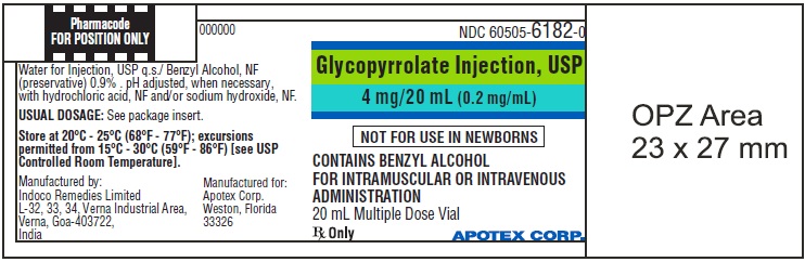 Rx Item-Glycopyrrolate 0.2 Mg/Ml Vl 10X20 By Apotex Corp Gen Robinul