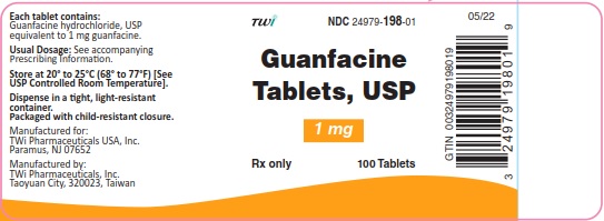 Rx Item-Guanfacine 1 Mg Tab 100 By TWI PHARMA USA Gen Intuniv