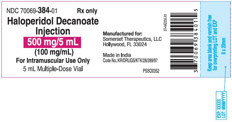 Rx Item-Haloperidol 100 Mg/Ml Vl 5 By Somerset Pharma USA Gen Haldol