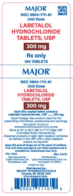 Rx Item-Labetalol Hcl 300 Mg Tab 100 By Major Pharma Gen Trandate, Normodyne  UD