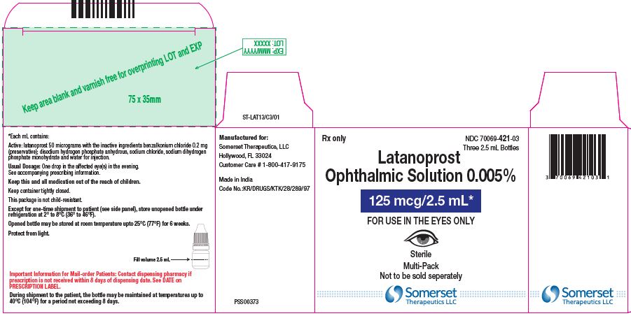 Rx Item-Latanoprost 0.005 % Drp 3X2.5 By Somerset Pharma USA Gen Xalatan Refri