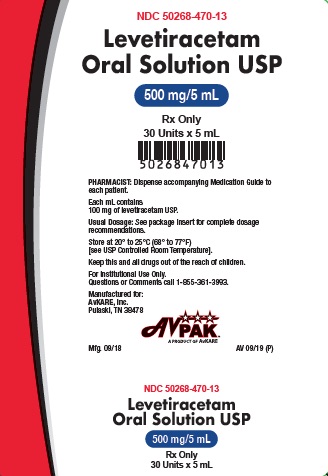 Rx Item-Levetiracetam 500 Mg/5Ml Sol 30X5 By Avkare USA Gen Keppra UD