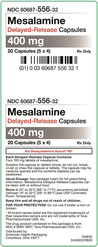 Rx Item-Mesalamine 400 Mg Cap 20 By AHP 5x4 UD Gen DELZICOL 