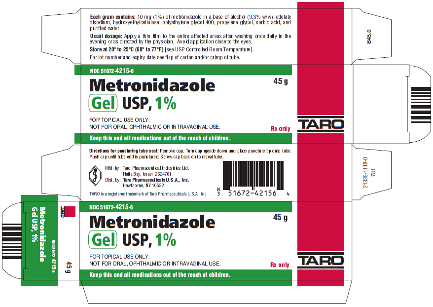 Rx Item-Metronidazole 1% Gel 55GM By Taro Pharmaceuticals 