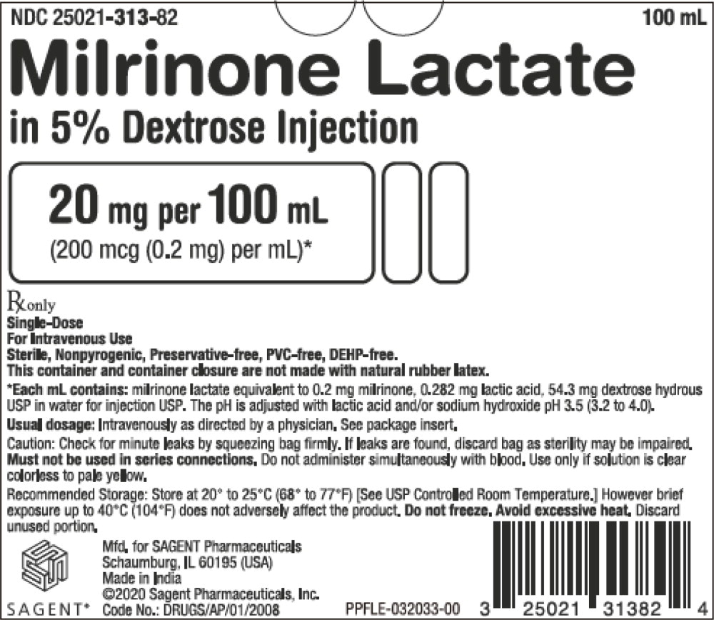 Rx Item-Milrinone Lactate-D5W 20Mg/100Ml P-B 10X100 By Sagent Gen Primacor