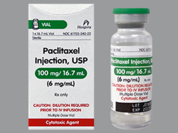 Rx Item-Paclitaxel 6 Mg/Ml Vl 16.7ml 100mg By Pfizer Pharm/Inj 