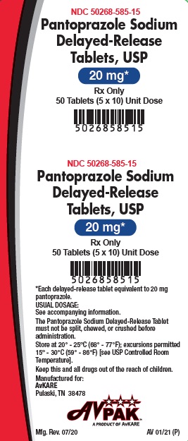 Rx Item-Pantoprazole 20 Mg Tab 50 By Avkare USA Gen Protonix UD