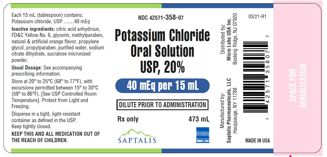 Rx Item-Potassium Chloride 40Meq/15Ml Liq 473 By Micro Labs USA 