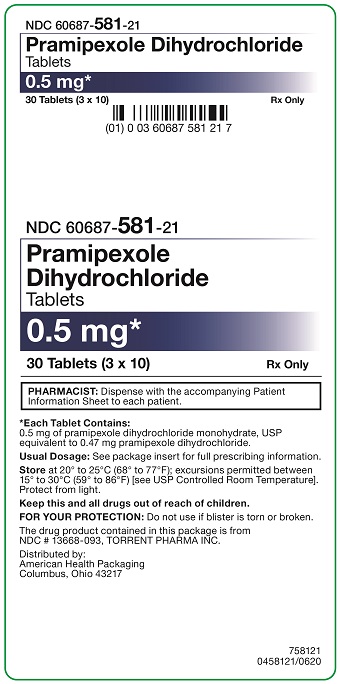 Rx Item-Pramipexole AHP 0.5 Mg Tab 30 By AHP Gen Mirapex