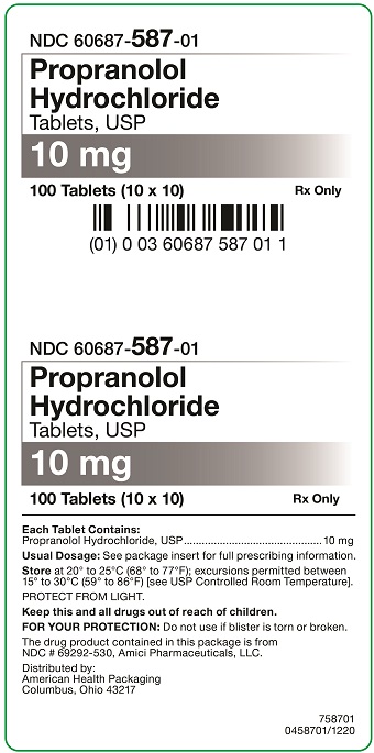Rx Item-Propranol Ahp 10 Mg Tab 100 By AHP Gen Inderal