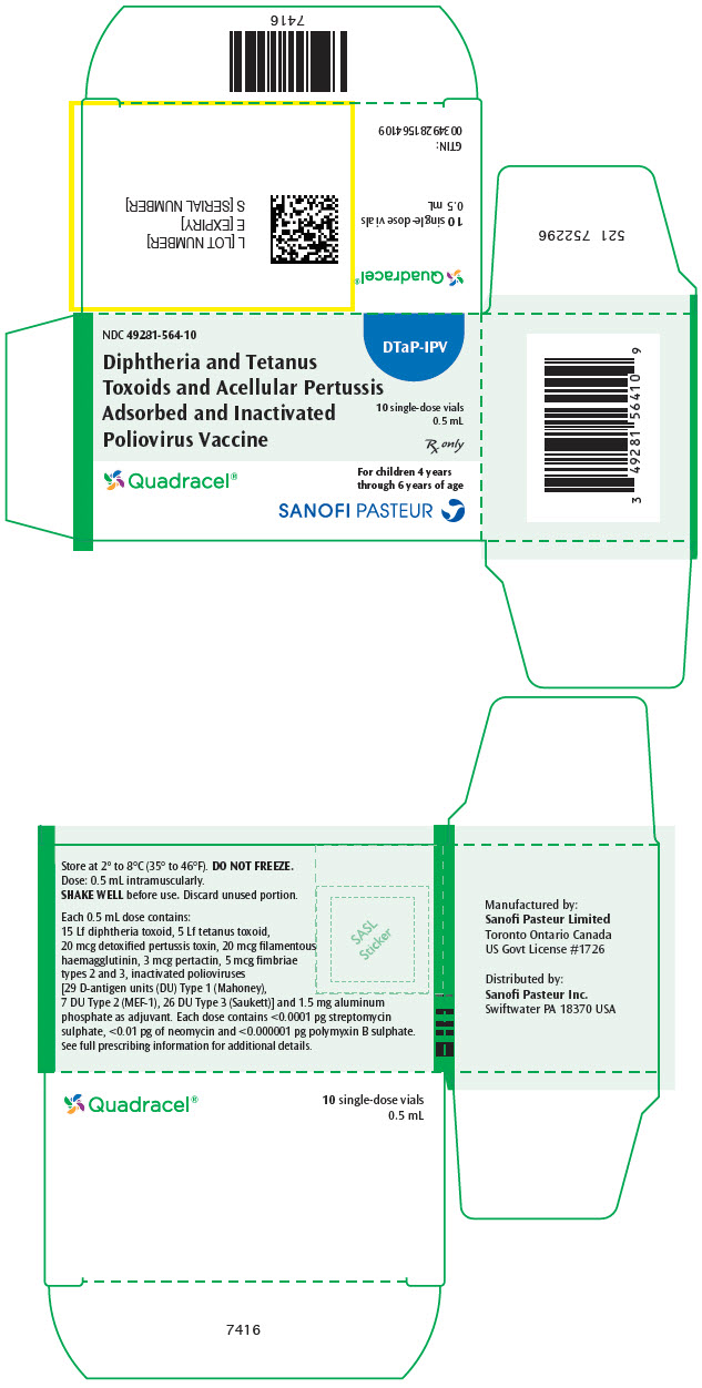 Rx Item-Quadracel diph,pertus(acel),tet,polio/PF IM Vial 10X0.5 By Sanofi 