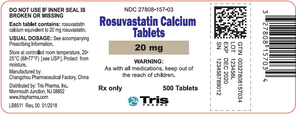 Rx Item-Rosuvastatin 20 Mg Tab 500 By Tris Pharma Gen Crestor