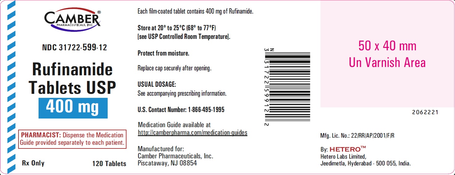 Rx Item-Rufinamide 400 Mg Tab 120 By Camber Pharmaceuticals Gen Banzel