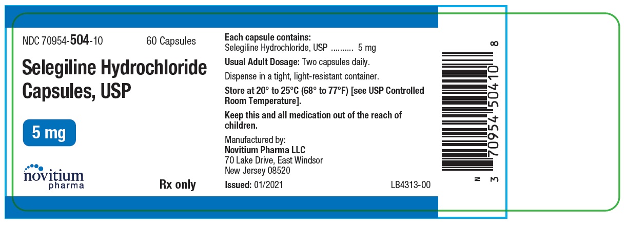 Rx Item-Selegiline 5 Mg Cap 60 By Novitium Pharma USA Gen Eldepryl