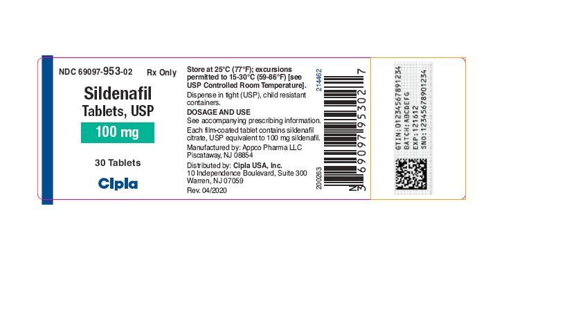 Rx Item-Sildenafil 100 Mg Tab 100 By Cipla USA Gen Viagra