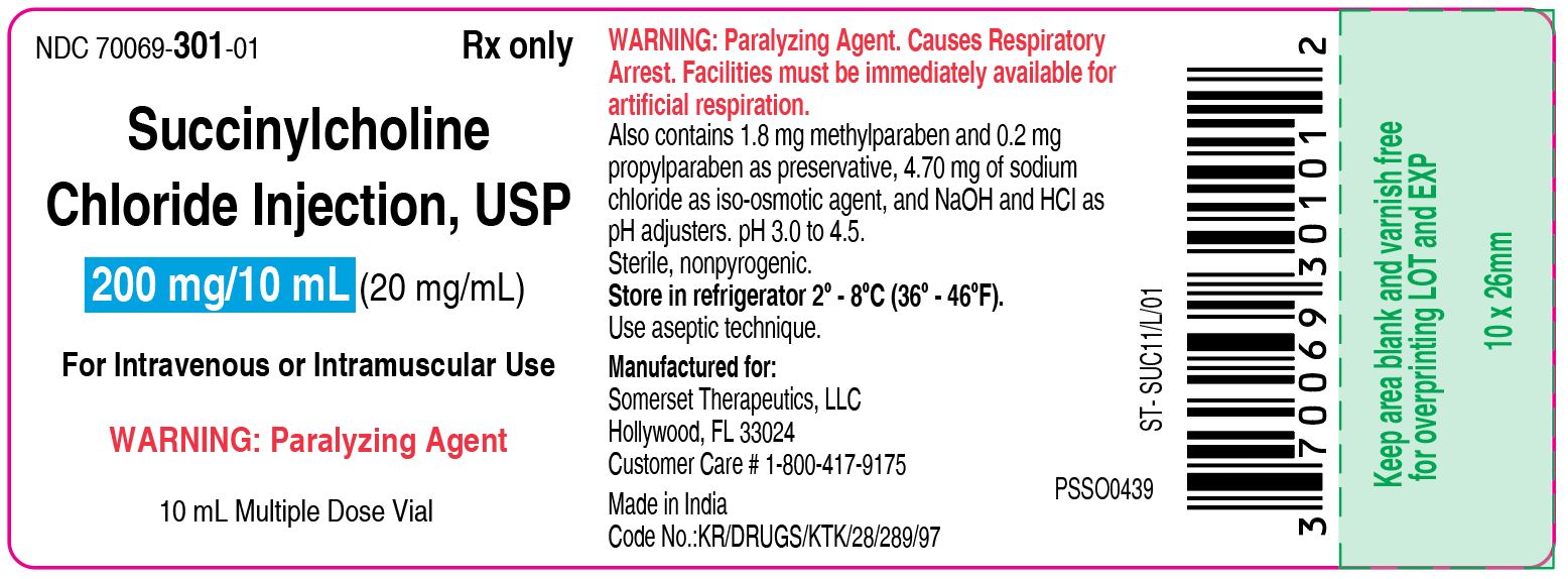Rx Item-Succinylcholine 20 Mg/Ml Vial 10X10 By Somerset Pharma USA 