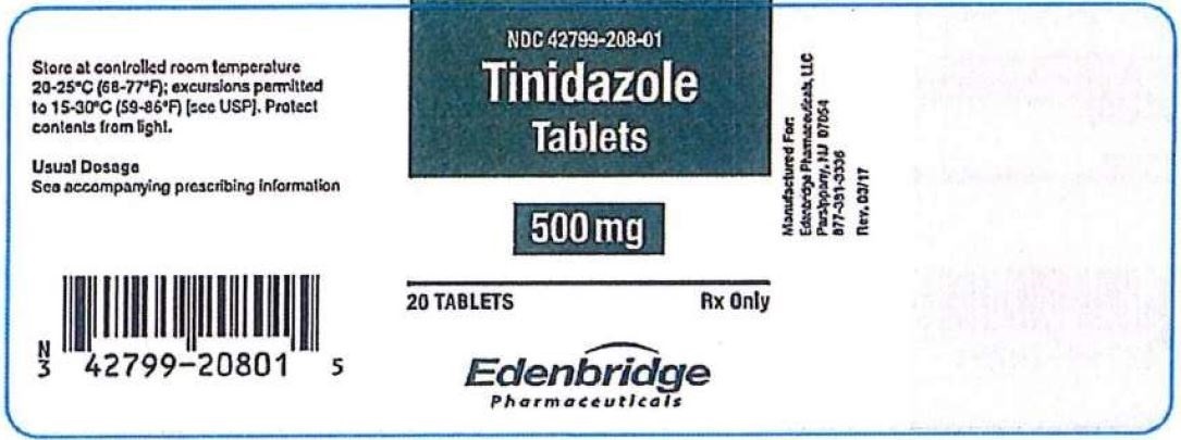 Rx Item-Tinidazole 500 Mg Tab 20 By Edenbridge Pharmaceuticals USA gen Tindamax