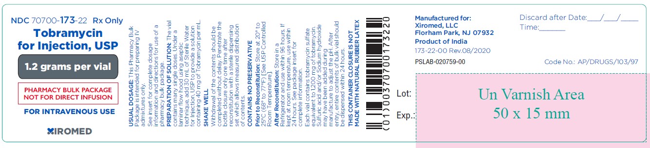 Rx Item-Tobramycin 1.2 G Vl By Xiromed USA 
