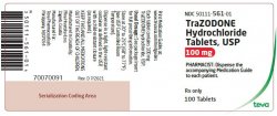 Rx Item-Trazodone Hcl 100 Mg Tab 100 By Teva Pharmaceuticals USA Gen Desyrel