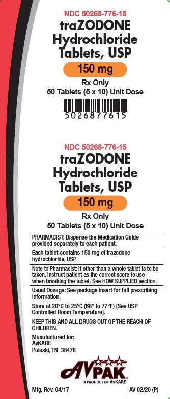 Rx Item-Trazodone Hcl 150 Mg Tab 50 By Avkare USA gen Desyrel UD