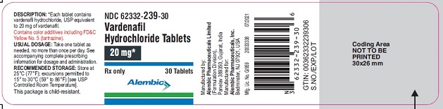 Rx Item-Vardenafil 20 Mg Tab 30 By Alembic Pharmaceuticals USA Gen Levitra 