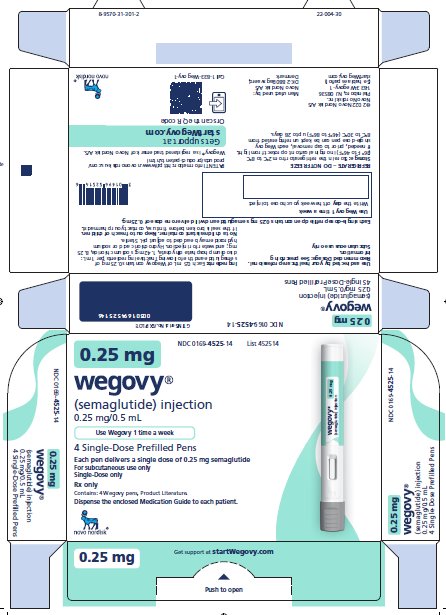 Rx Item-Wegovy 0.25Mg/0.5 Inj 4X0.5 By Novo Nordisk USA 