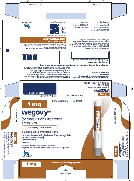 Rx Item-Wegovy 1Mg/0.5Ml Inj 4X0.5 By Novo Nordisk USA 