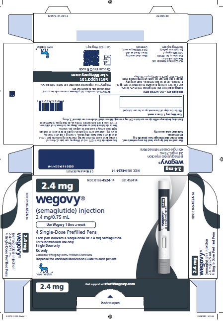 Rx Item-Wegovy 2.4Mg/0.75 Inj 4X0.75 By Novo Nordisk USA 