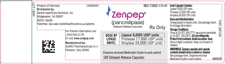 Rx Item-Zenpep 5K-17K-24K Cap 100 By Nestle Health Science/Sps 