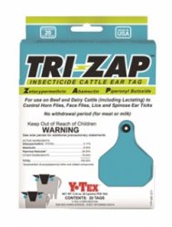 Tri-Zap Insecticide Cattle Ear Tag, 20 Count By Y Tex