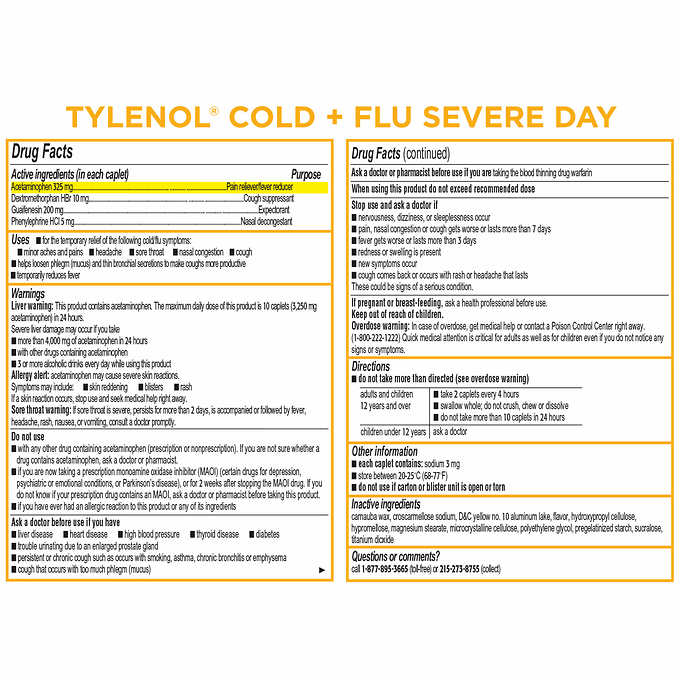 '.Tylenol Cold & Flu Severe Day .'