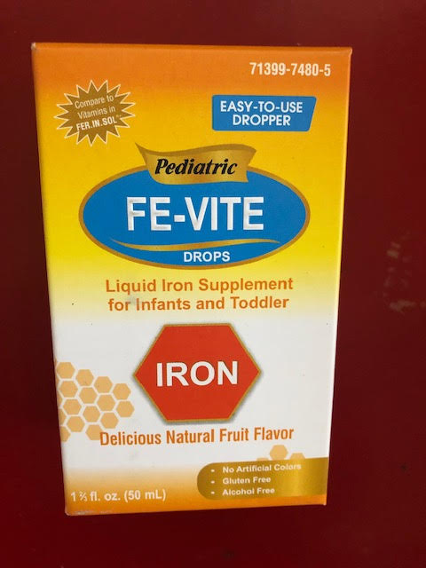 Case of 24- FE-VITE Iron  Drops 15 mg / ml 50 ml Alcohol Free By Akorn USA  