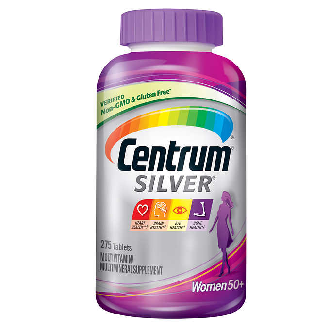 Pack of 12-Centrum Silver Women 50+ Multivitamin Supplement Tablets 275 ...