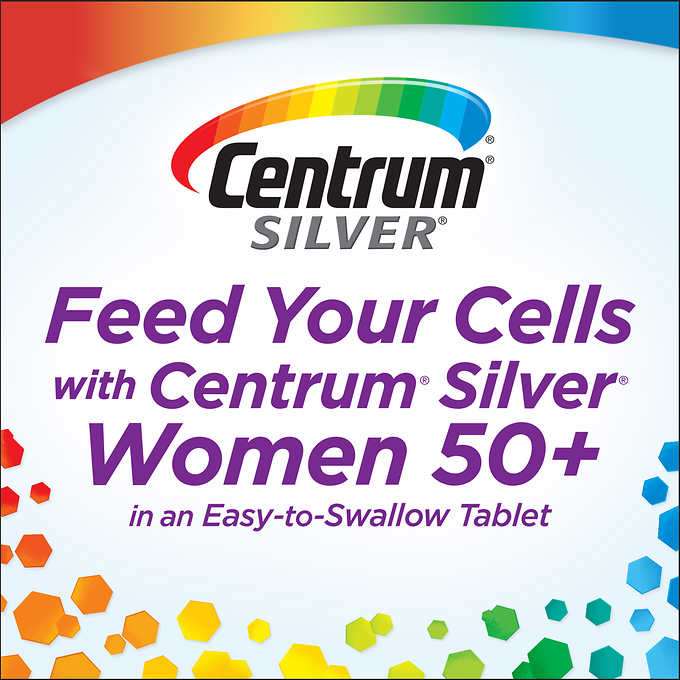 Pack of 12-Centrum Silver Women 50+ Multivitamin Supplement Tablets 275 ...