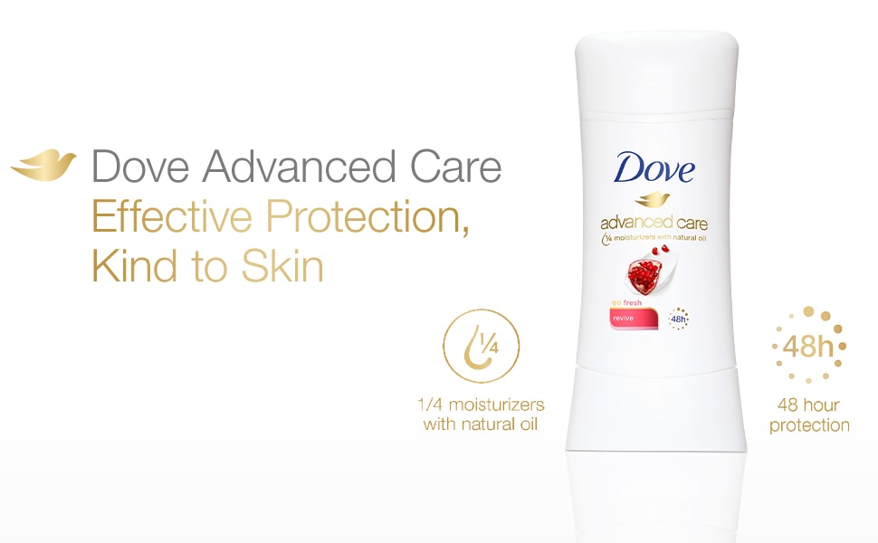 Dove Advanced Care Antitranspirant Revive – 2er Pack, 48h Schutz, Ohne Alkohol, Mit Granatapfel-Zitronenverbene Duft