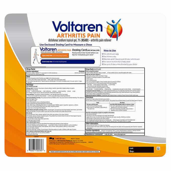 Voltaren Arthritis Pain Gel, 12.34 Ounces By Glaxo Smith Kline