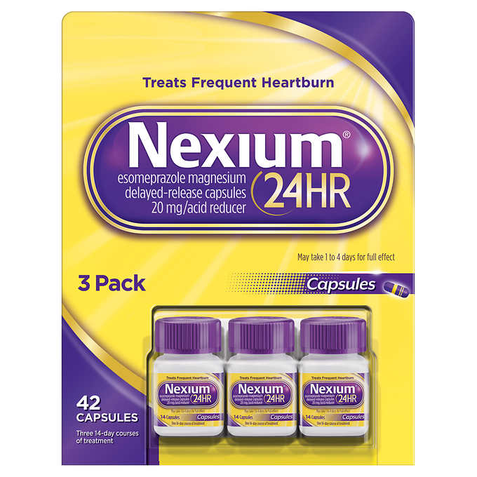 Nexium 24HR Acid Reducer 20mg., 42 Capsules
