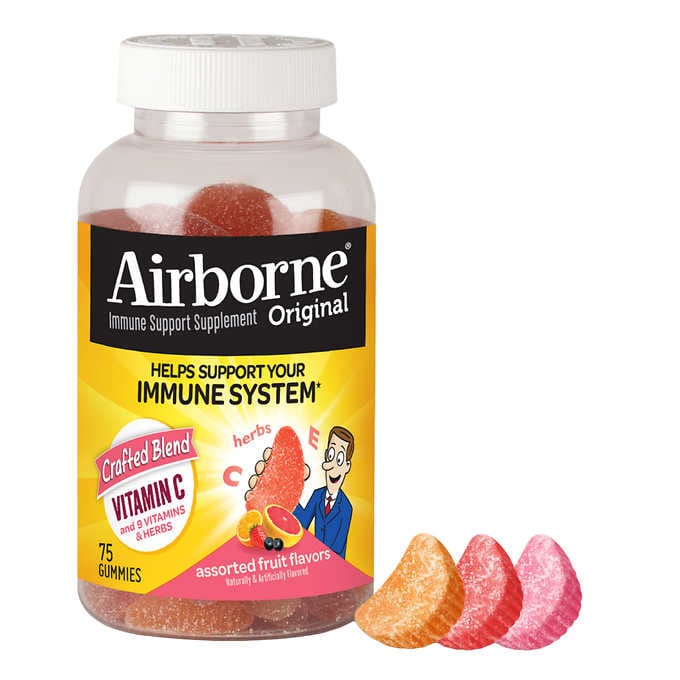 Airborne Immune Support Supplement, 75 Gummies By Reckitt Benckiser