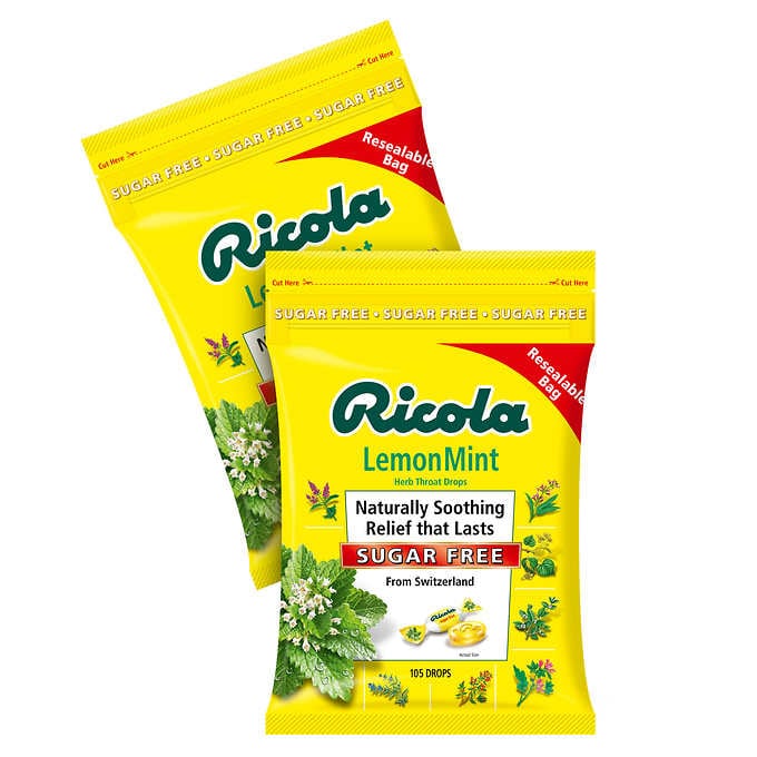 Ricola Sugar Free Lemon Mint Cough Drops, 210 Drops