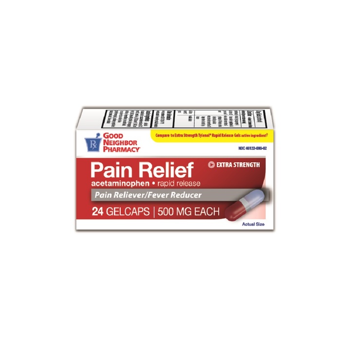 Case of 24-GNP Pain Relief Acetaminophen 500mg Gelcaps 24ct Gen Tylenol