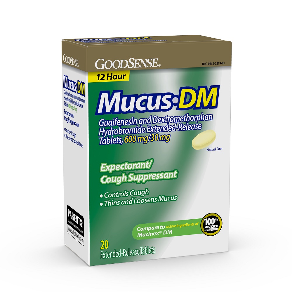 GoodSense® Mucus DM, Guaifenesin and Dextromethorphan Hydrobromide Extended-Rel