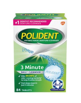 Pack of 12-Polident 3 MINUTE TABLET 84CT by Glaxo Smith Kline