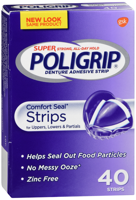 Pack of 12-Poligrip Super Comfort Seal Strip 40 By Glaxo Smith Kline Consumer Hc