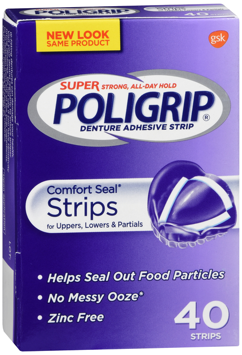 Poligrip Super Comfort Seal Strip 40 By Glaxo Smith Kline Consumer Hc USA 