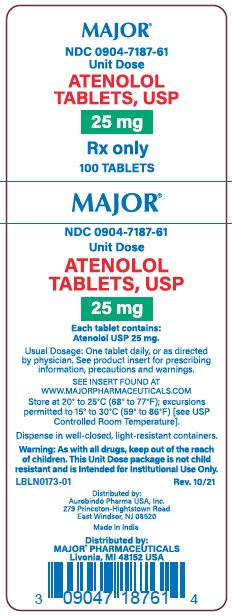 Rx Item-Atenolol 25mg Gen Tenormin Tab UD 100 by Major  Pharma USA