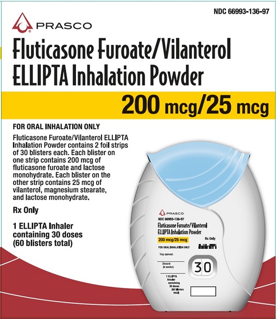 Rx Item-Fluticasone-Vilanterol Gen Breo Ellipta 200/25mcg Kit 2X30 by Prasco 